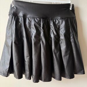 Black Faux Leather Skirt
